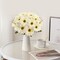 14 Summer Heads Artificial Gerbera Daisies For Tabletop Decor, 2 Bouquets Silk Daisy Flowers Artificial with Leaves & Seedling Shoots, Artificial Wild Flowers for Wedding, Party, Home Indoor Outdoor Decor
